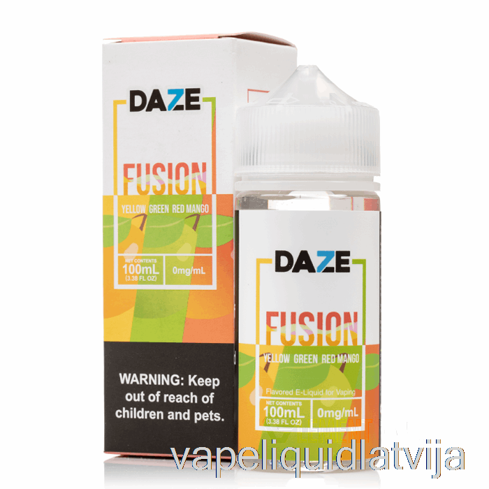 Dzeltens Zaļš Sarkans Mango - 7 Daze Fusion - 100ml 0mg Vape šķidrums